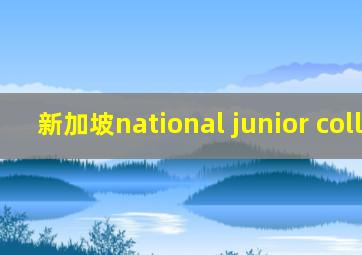 新加坡national junior college